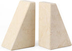 Marble Bookend for Heavy Books, Decorative Bookends for Shelves, Durable and by Karibiber
