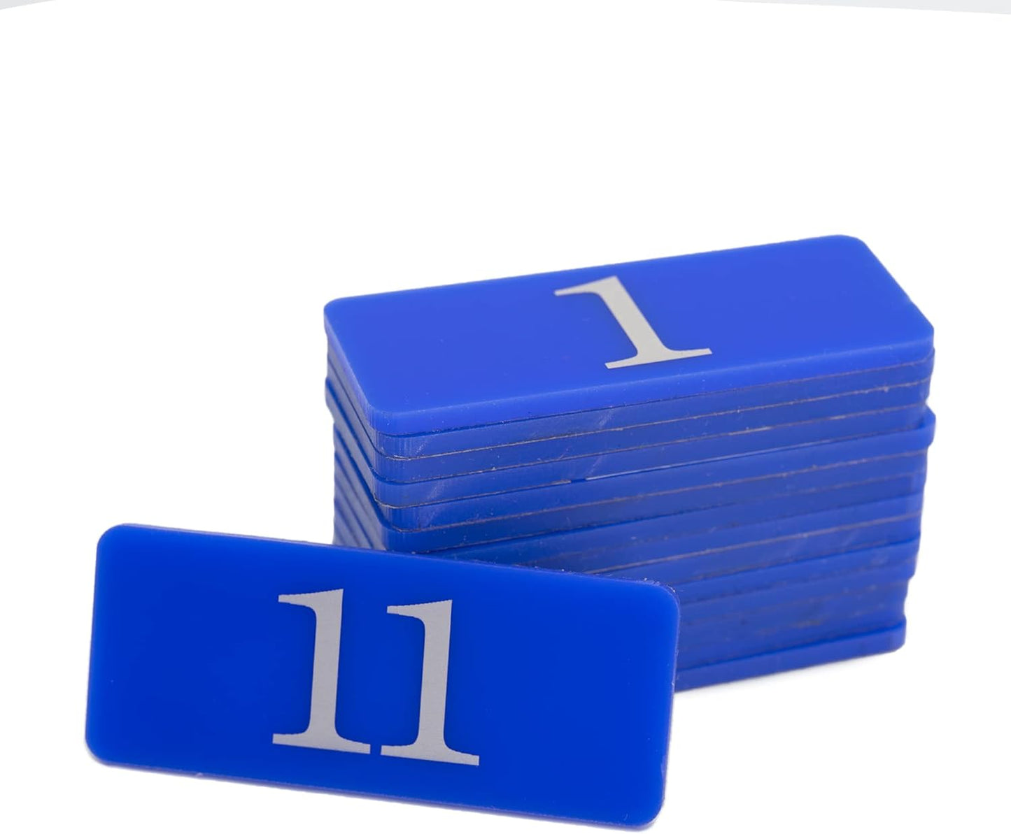 StayMax Plastic Rectangle Locker Numbered Sticker Room Number Table Number (1-25, Blue)
