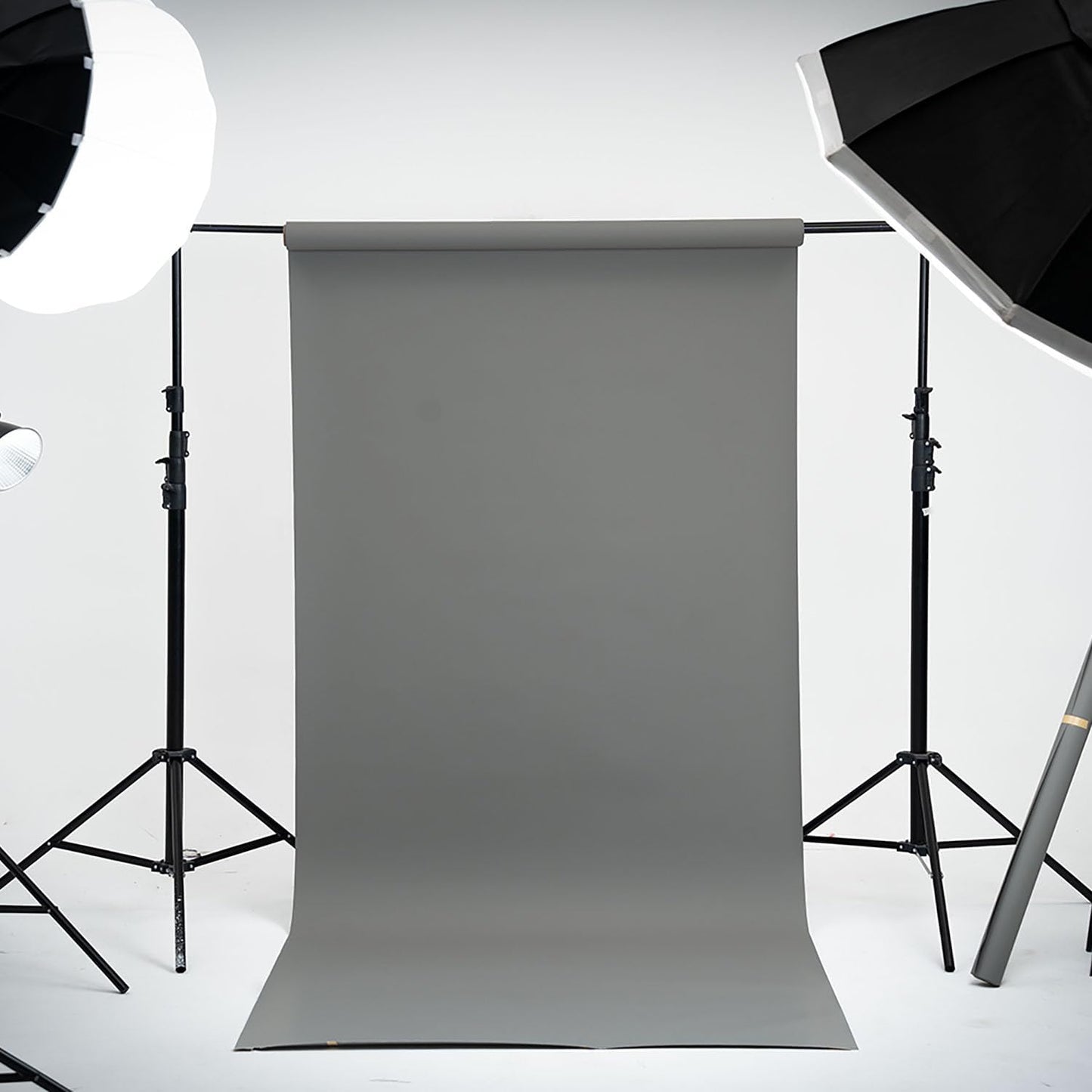 Kate Seamless Paper Backdrop for Photography Light Gray Photo Backdrop Paper (53''x32.8' Pursuit Grey)