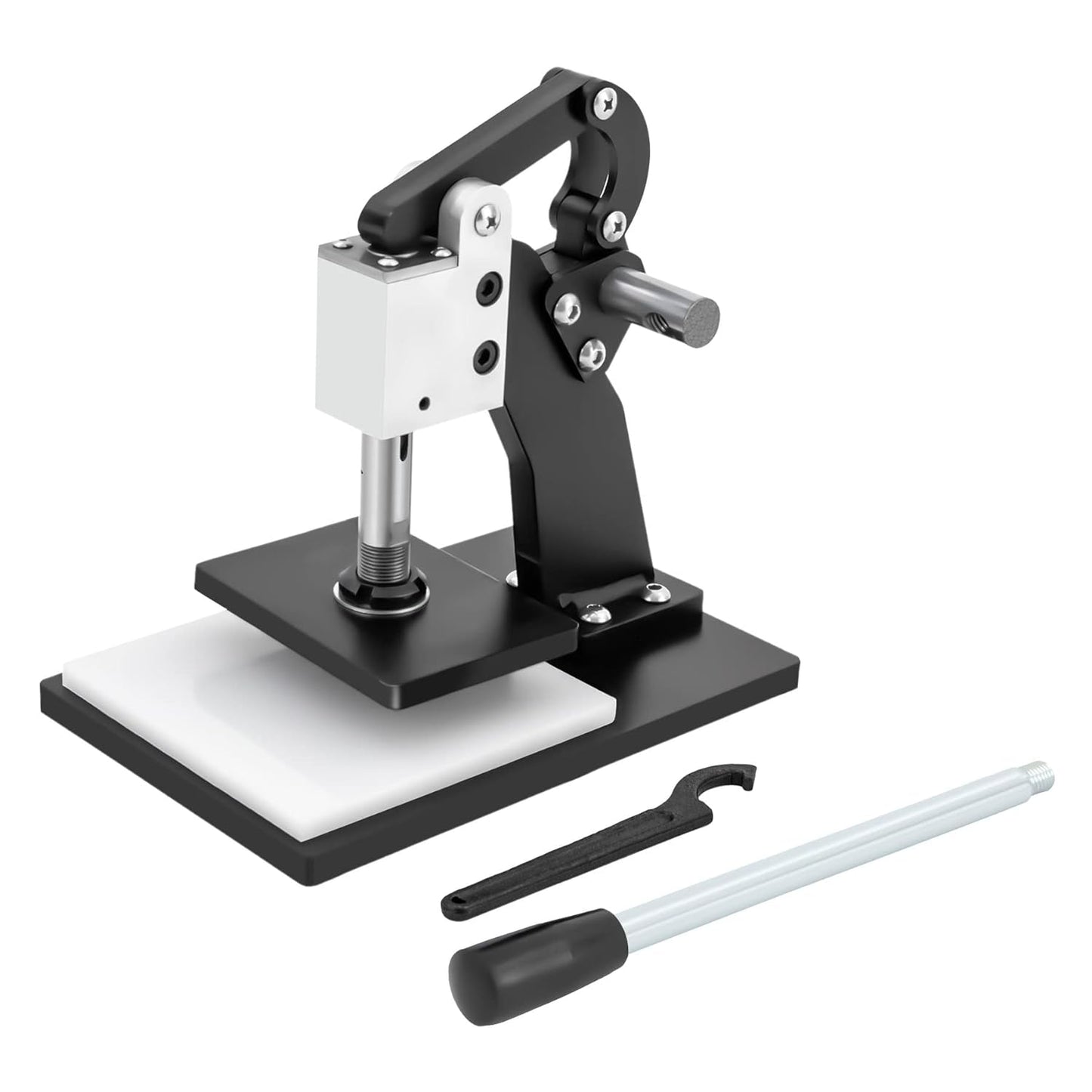 Manual Leather Cutting Machine, 5.12''x3.54'' Leather Embossing Stamping Machine Press Molding Machine for PVC Sheet, Fabric, Silicone, Paper