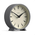 JONES CLOCKS® Venus Desk Clock | Modern Round Design | Gray | Stylish Retro Look by JONESCLOCKS