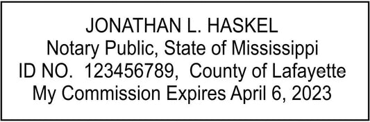 Mississippi Rectangular Notary Stamp | Official State Notary Stamp | Official Seals | Meets State Specifications (Mississippi, Rectangular Stamp)