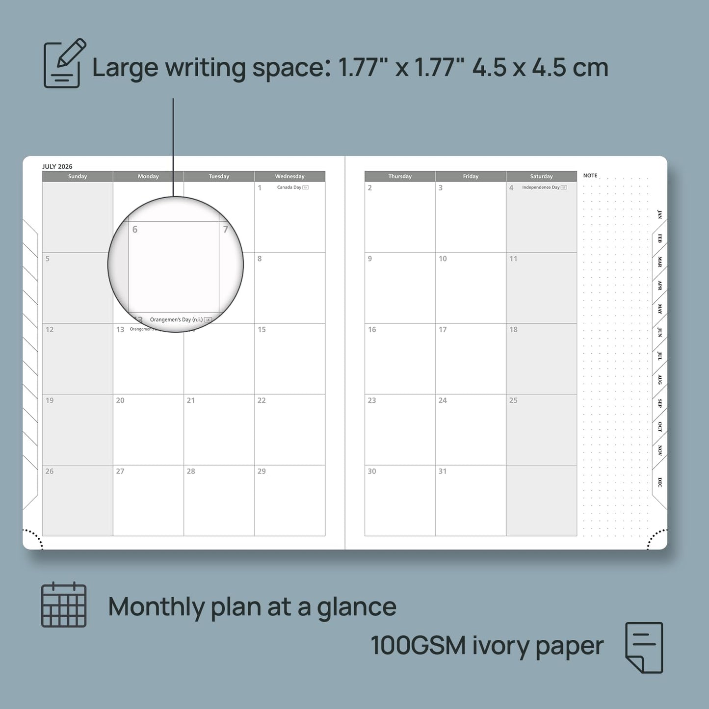POPRUN 2026 Planner (Large - 8.5'' x 10.5'') - 2026 Weekly Calendar (Jan. 2026 - Dec. 2026) with Hourly Time Slots, Weekly/Monthly Appointment Book for Time Management - Leather Soft Cover - Pacific Green