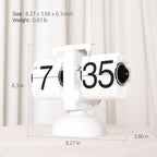 mooas Flip Desk Clock, Retro Vintage Design Auto Flip Clock Desk Clock Table - Image 9