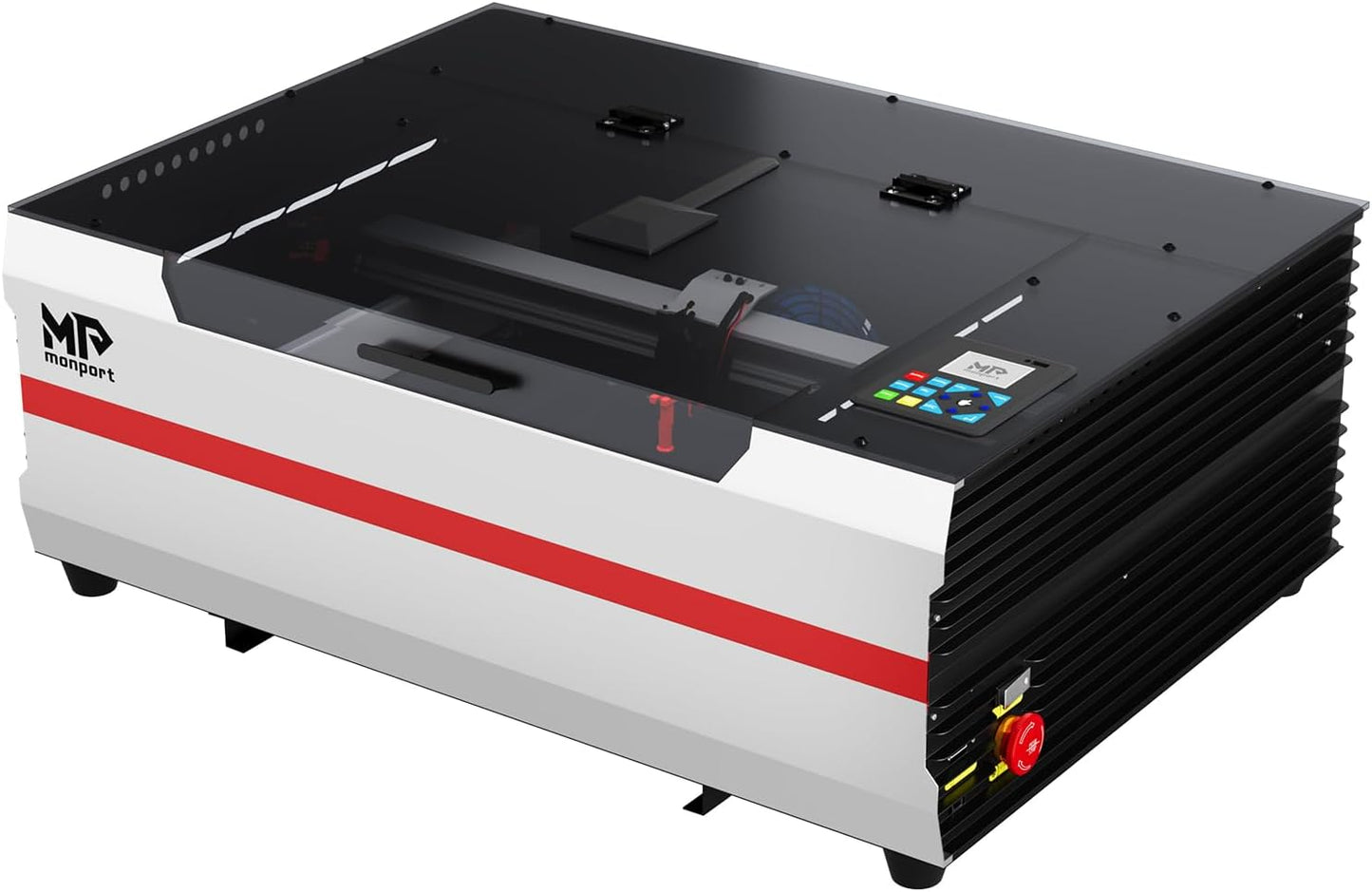 Monport Reno-45 Pro Vision Upgrade 45W Desktop CO2 Laser Engraver, 16x12 Workbed Laser Engraving Machine, 8MP HD Camera and Magnetic Assisted Autofocus, Z-axis Adjustable for Wood Acrylic Glass More