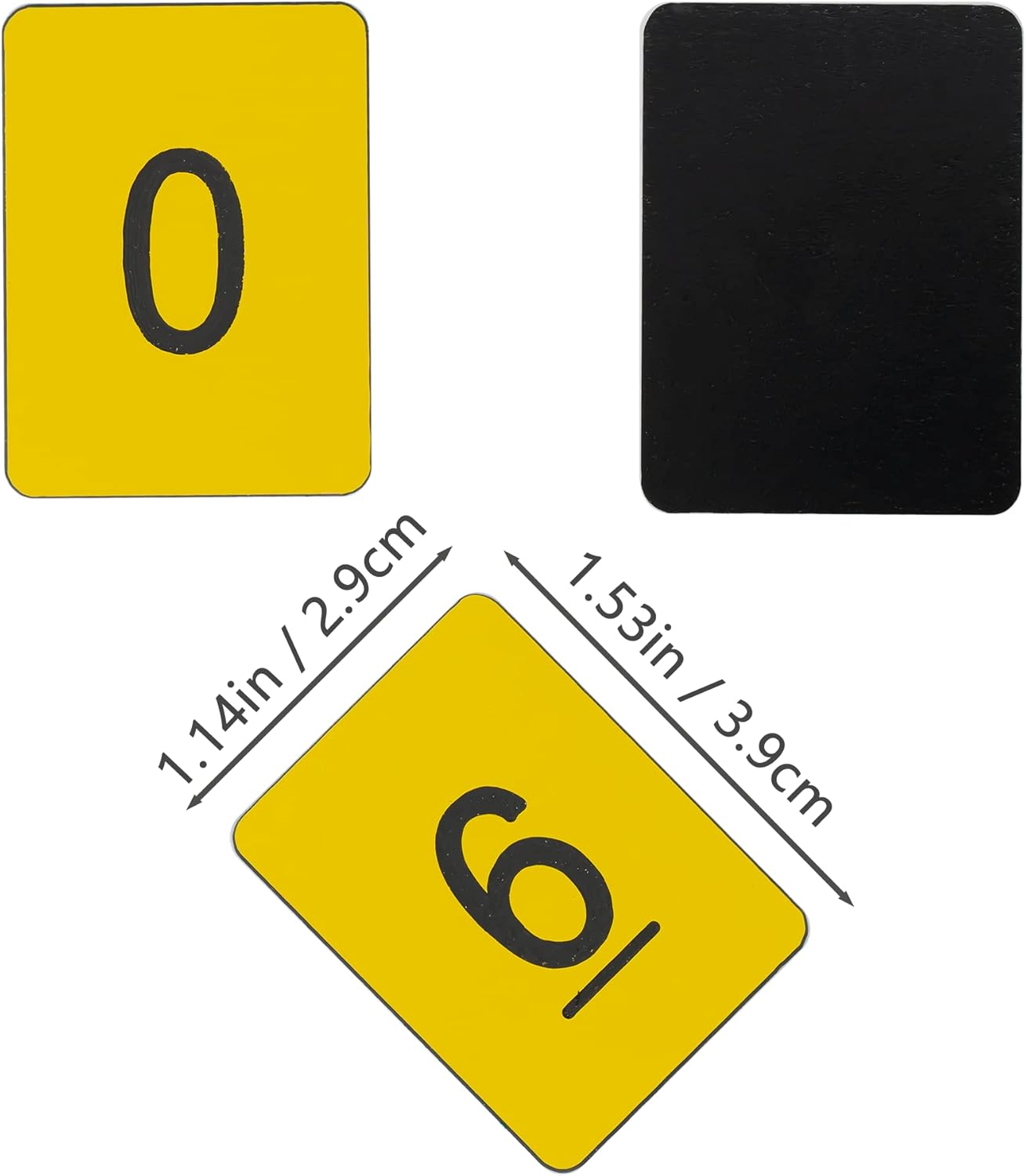 StayMax Rectangle Plastic Numbered Tags Number Disc Number Token (0-25, Yellow)