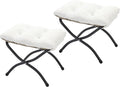15" Folding Ottoman, Foldable Footrest Stool, Small Foot Stool by MordchilHF