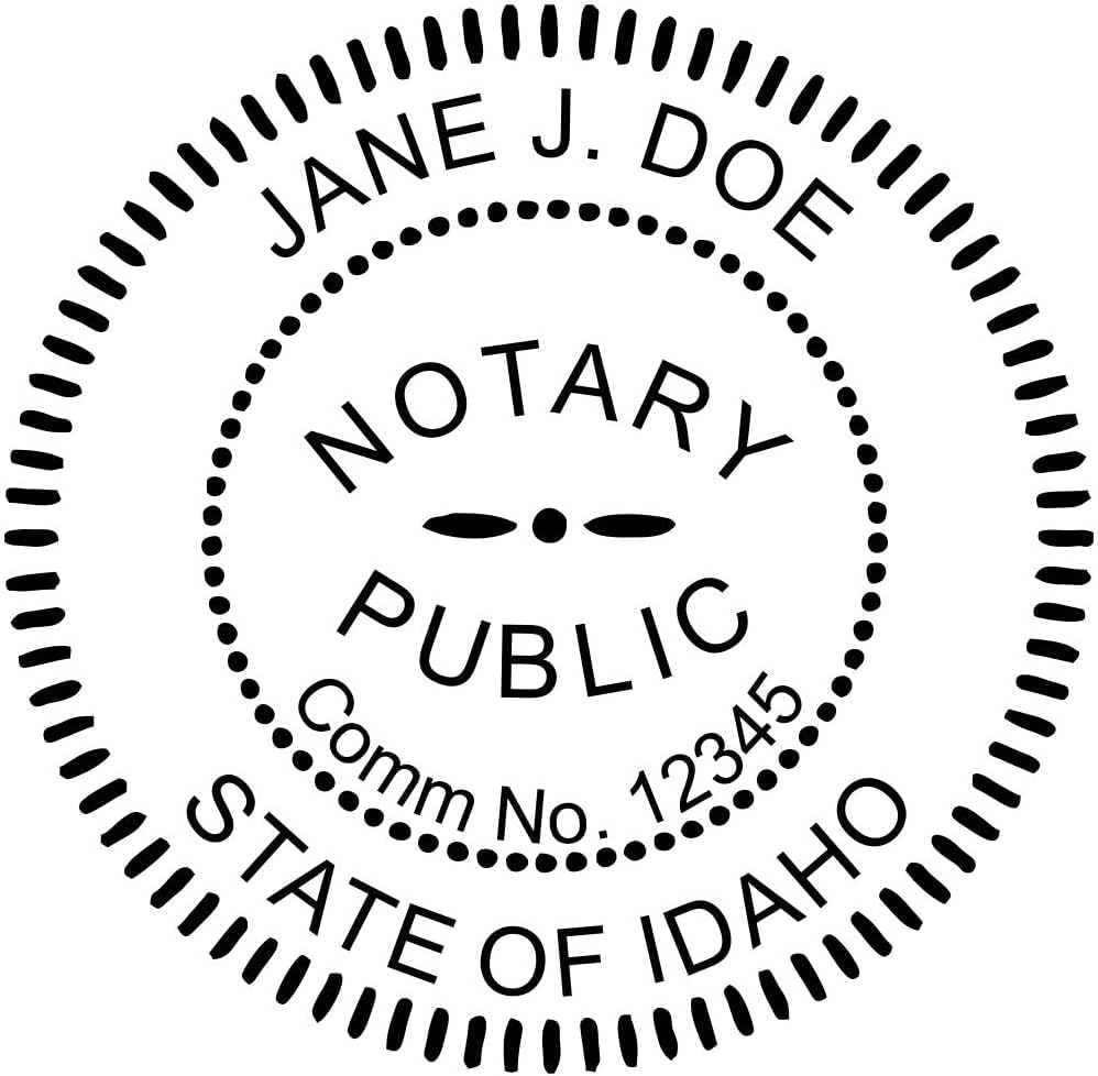 Custom Notary Embosser, Customizable for 37 Total States, Embossed Notary Seal | Great for Official Documents and Paperwork | Great Way to Certify Your Documents (Idaho)