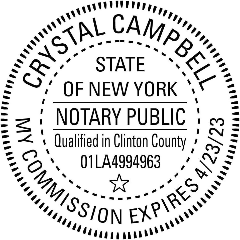 New York Round Notary Embosser | Official State Embosser | Official Seals | Meets State Specifications (New York, Round Embosser)