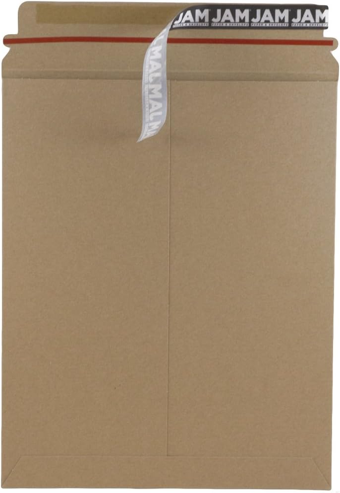 JAM Paper Recycled Photo Mailer Envelopes - 9 3/4" x 12 1/4" - Brown Kraft - 6/pack