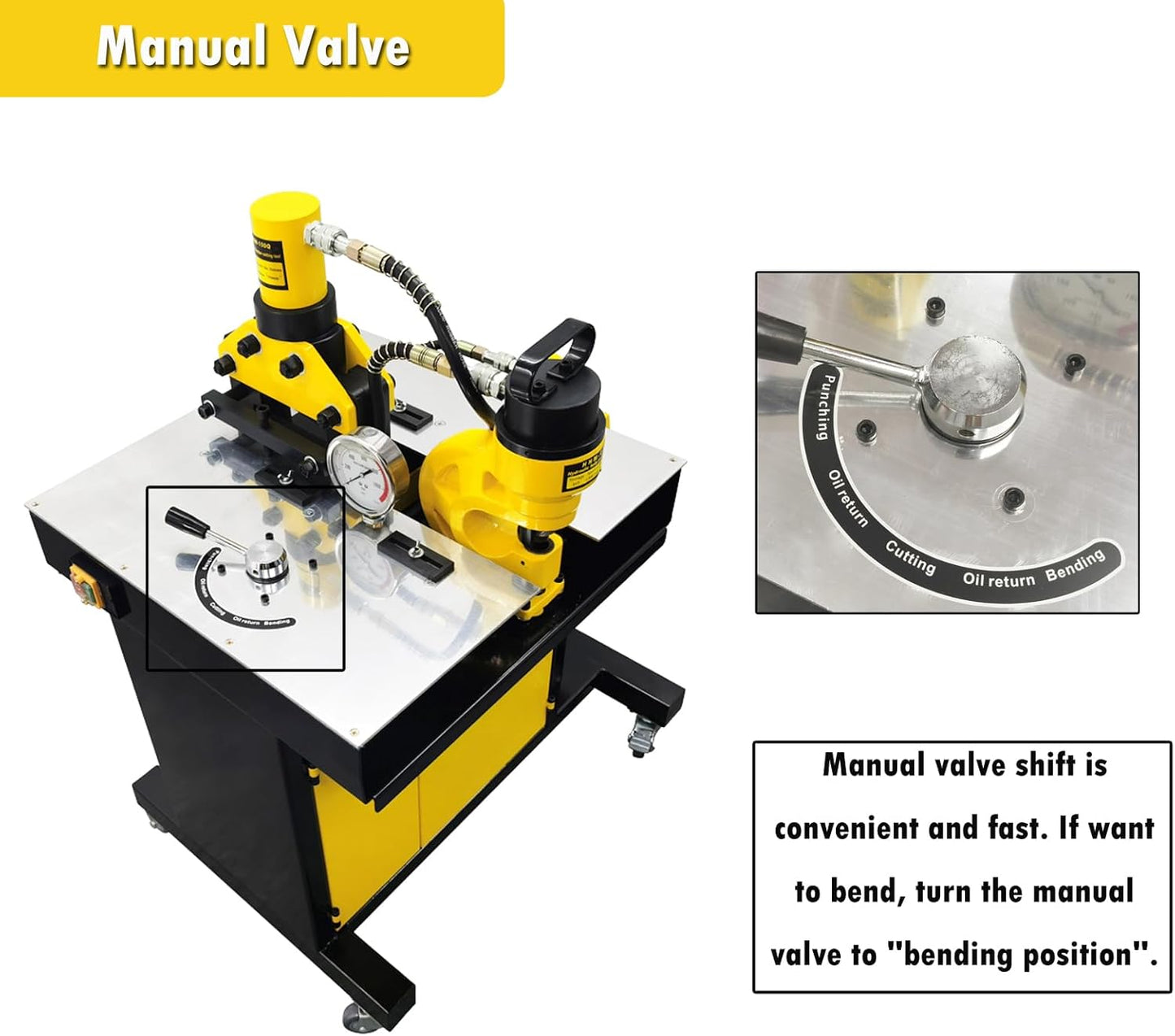 INTSUPERMAI 3 in 1 Busbar Processor Machine Hydraulic Punching Bending Cutting Machine Copper Busbar Processor Cutting, Punching, flating bend110V