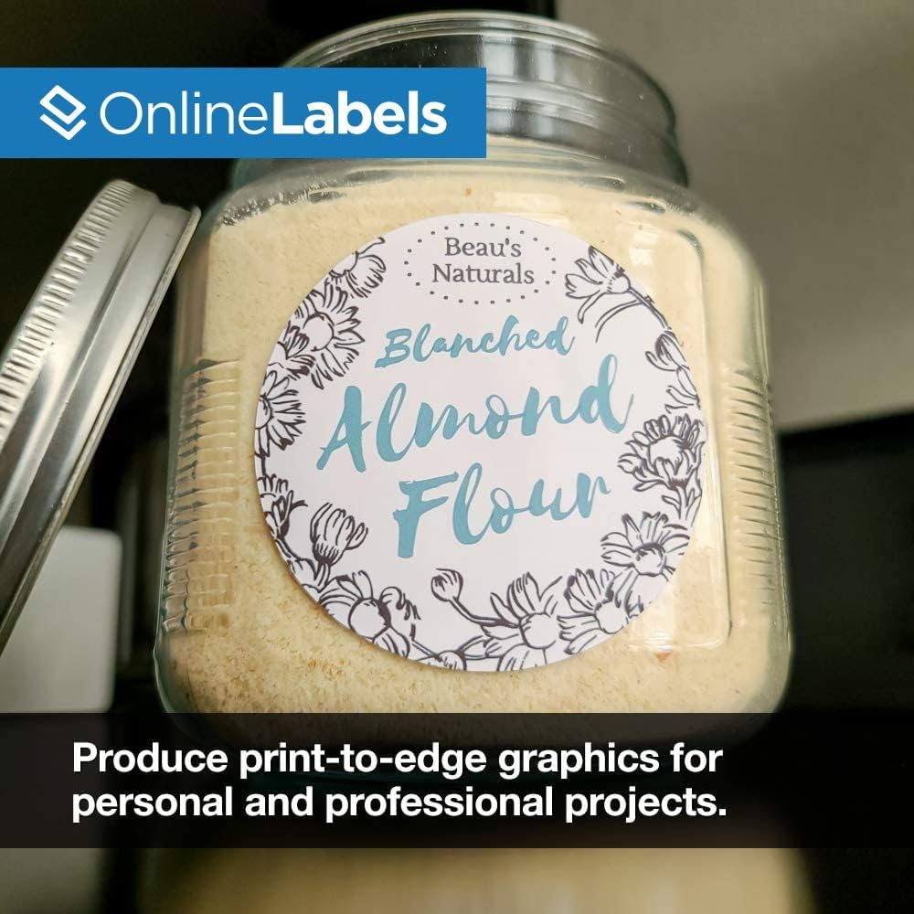 3 Inch Round Labels - Pack of 60 Circle Stickers, 10 Sheets - Inkjet or Laser Printer - Online Labels