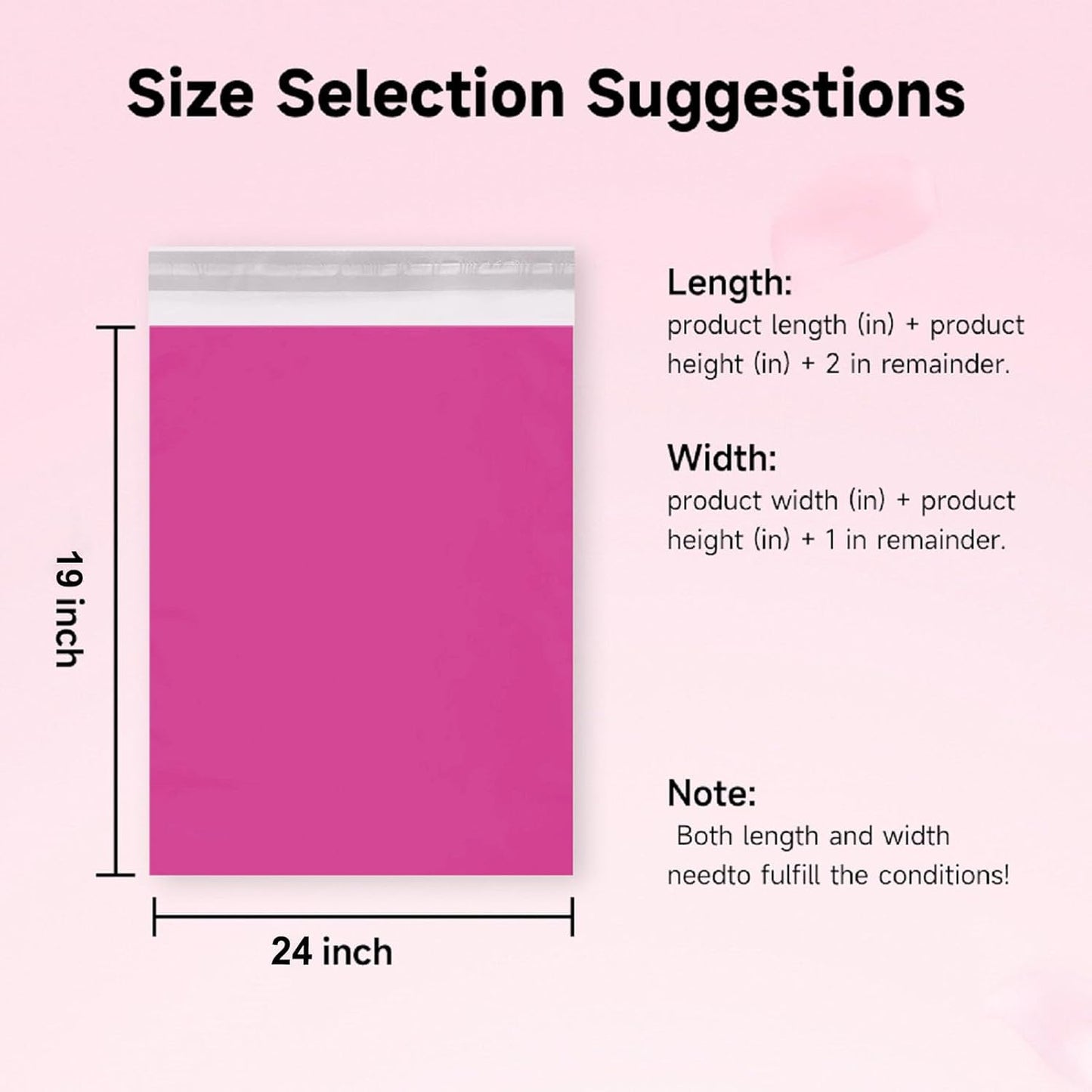 19x24 inches 50 Pack Poly Mailers - Self-Adhesive, Lightweight, Tear-Resistant Shipping Bags for Small Business