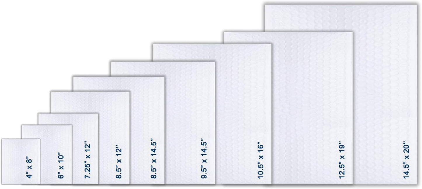 9.5x14.5 inches Poly Bubble Mailer Self Seal Shipping Envelopes 2.5 Mil 100 Pack