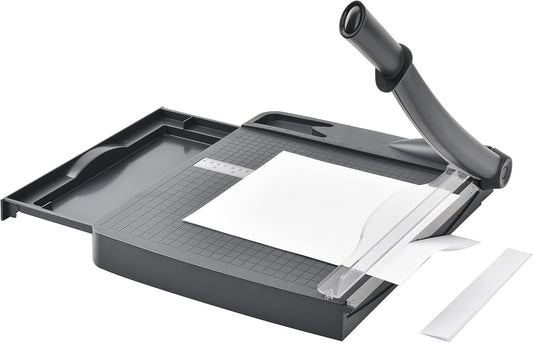 Paper Cutter,Paper Trimmer12" Cutting Length Heavy Duty Guillotine Paper Slicer with Safety Guard and Blade Lock,12 Sheets Capacity,Ideal for Offices,Homes,Printing Shops,Photo Studios (948GREY)