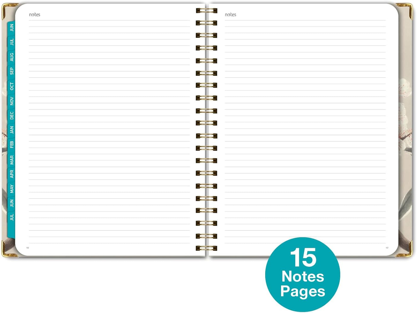 HARDCOVER Academic Year 2025-2026 Planner: (June 2025 Through July 2026) 8.5"x11" Daily Weekly Monthly Planner Yearly Agenda. Bookmark, Pocket Folder and Sticky Note Set (Orchid)