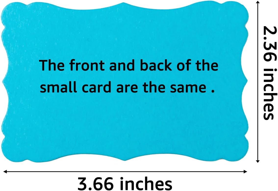 120 Pieces Small Mini Business Cards Vintage Assorted Colors Blank Note Gift for Business Cards, Gift (5 Blue)