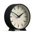 JONES CLOCKS® Venus Desk Clock | Modern Round Design | Black | Stylish Retro by JONESCLOCKS