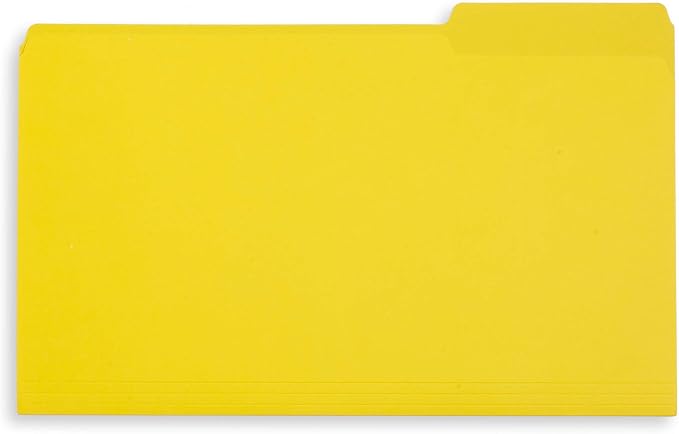 Blue Summit Supplies Yellow Legal File Folders, 1/3 Cut Tab, Legal Size - Image 4