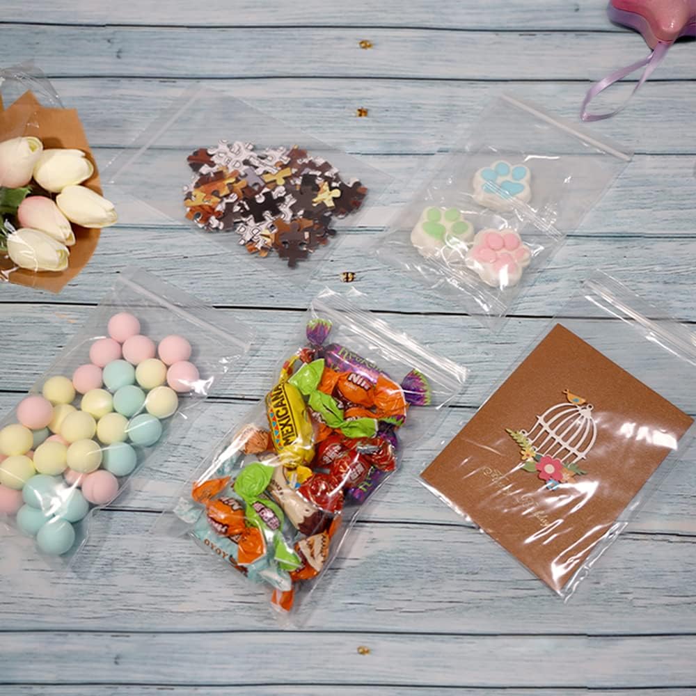 iMailer - 100 Count - 4" x 6" Small Plastic Bags- Reclosable Zip Bags 2 Mil with Lock Seal Zipper for Treats, Snack, Photo, Jewelry, Party Favors, Party Favors