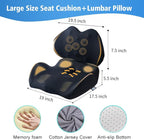Lexeme X Large Memory Foam Seat Cushion Lumbar Support Pillow - Image 4