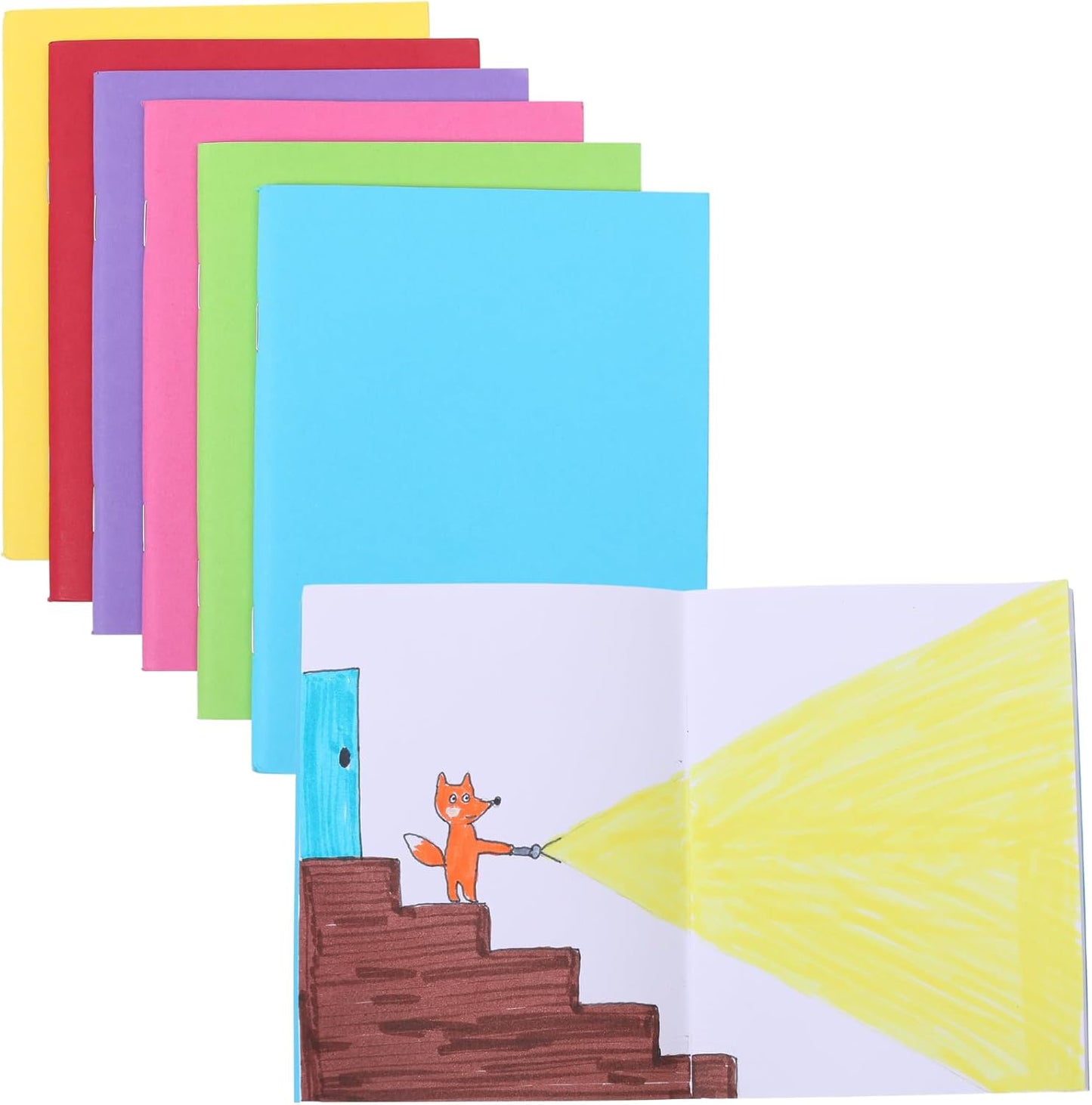 96 Pack Blank Books for Kids to Write Stories, Mini Notebooks Bulk Small Unlined Journals for Arts & Crafts, Drawing, Sketching, 24 Sheets/48 Pages (Colorful Covers, 4.3 x 5.6 In)