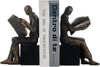 Lukitas Decorative Newspaper Reader Bookends, Heavy Duty Book Holder Non-Slip by Lukitas