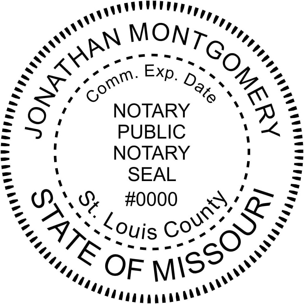 Missouri Round Notary Embosser | Official State Embosser | Official Seals | Meets State Specifications (Missouri, Round Embosser)
