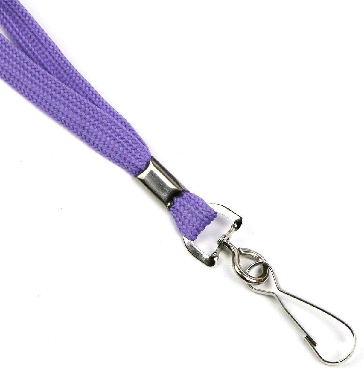 Beebel Lanyard 50PCS Lanyards with Swivel Hook clips for ID Name Badge Holder (Purple)