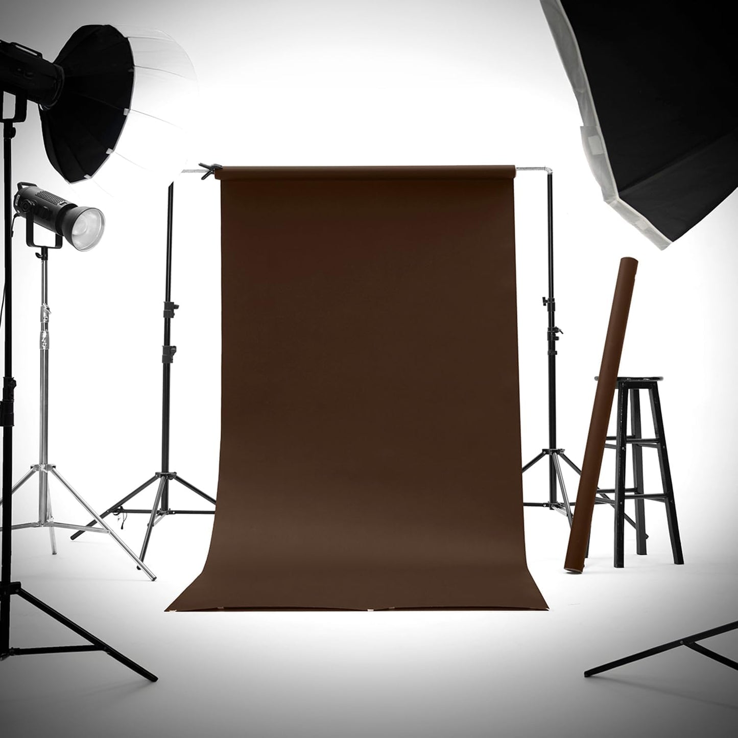 Kate Seamless Paper Backdrop for Photography, Party, Live Streaming, Brown Paper Roll (86''x32.8' Coco Brown)