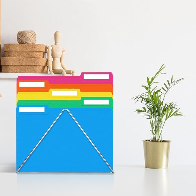 File Folder, RAZCC 250 Pack 1/3 Cut Tab Colored Folders, Colored File Folder - Image 7