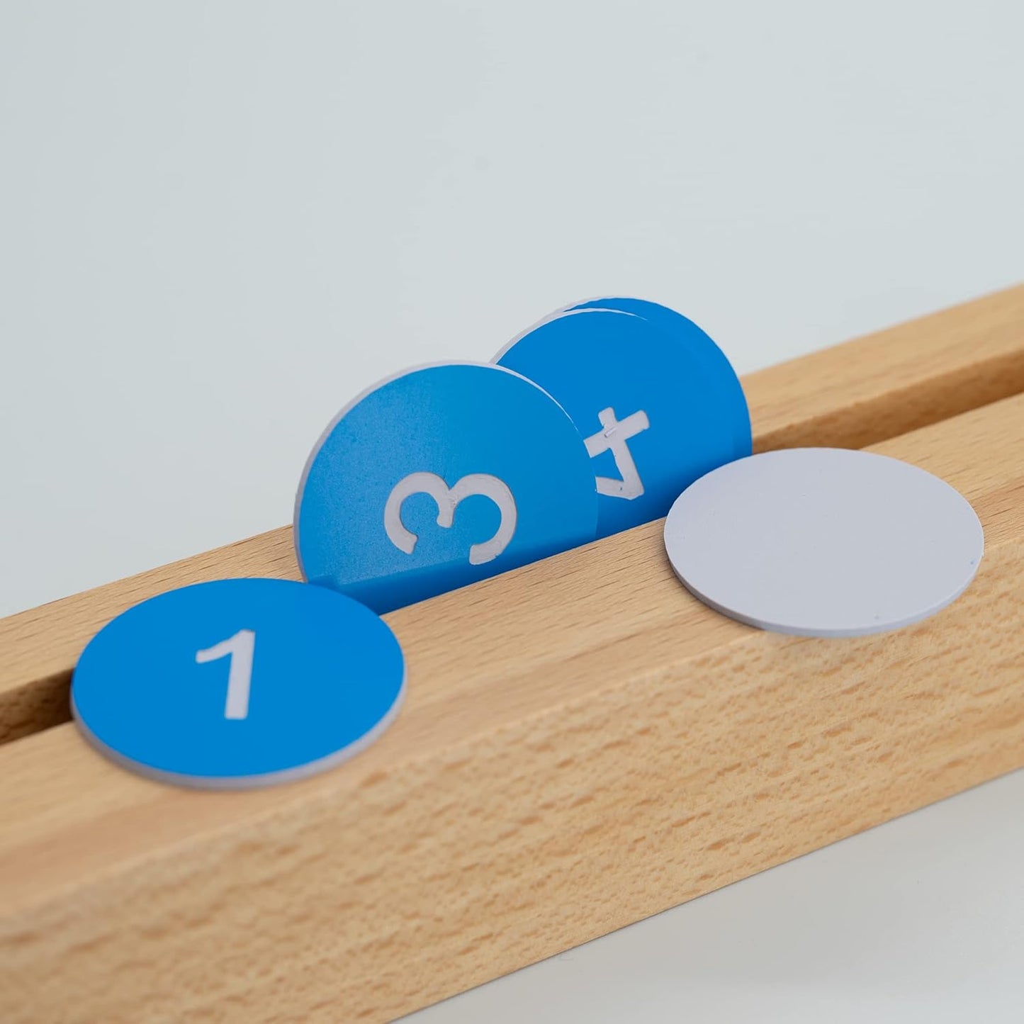 StayMax Plastic Number Tags Engraved Numbered Tags Without Hole (1-50, Lightblue)