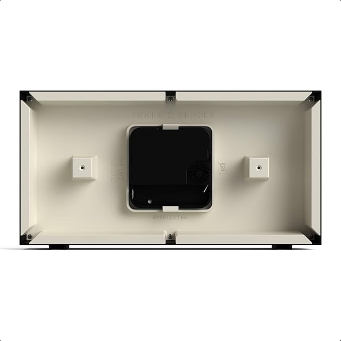 JONES CLOCKS® Odeon Desk Clock | Modern Rectangular Design | Black | Stylish - Image 7