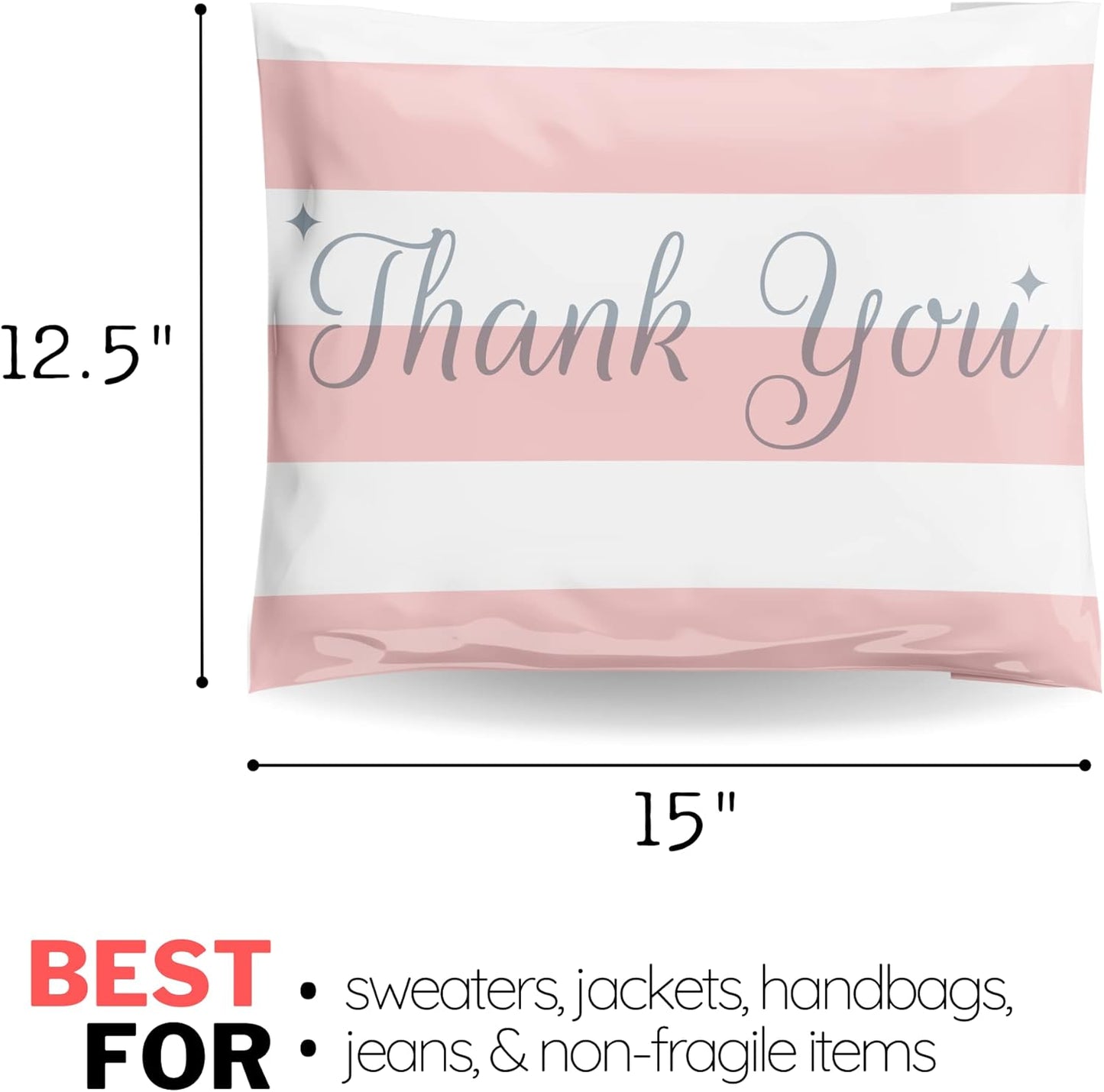 Poly Mailers 12.5x15 50 Pack | Self-Sealing Shipping Bags Envelopes for Small Business | Waterproof Durable Packaging | Variety Sample Pack | Thank You Floral Cat Gold | à la mode Mailers