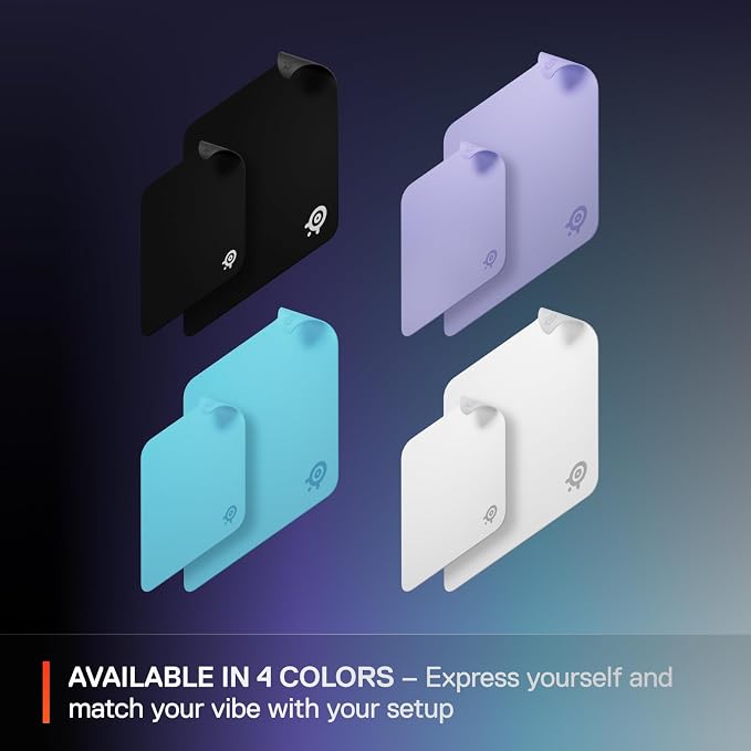 SteelSeries QcK Large Gaming Mousepad — Black — Non-Slip Silicone Rubber Base — - Image 6