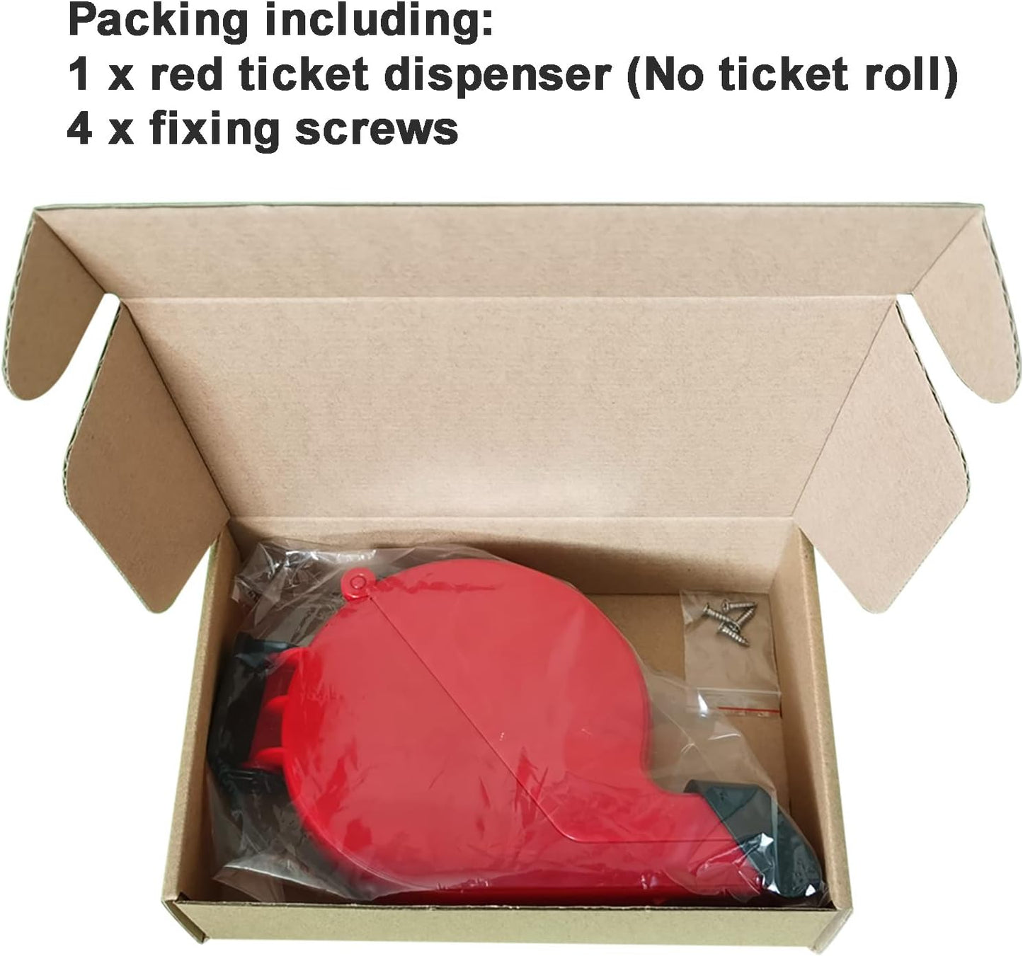 Ticket Dispenser Take A Number Ticket Number Dispenser Take a Number System Ticket Machine for Counter Queuing System Red (Ticket Rolls Not Included)