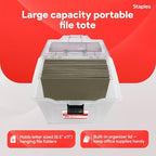STAPLES File Box File Portable Tote, Letter Size - Image 3