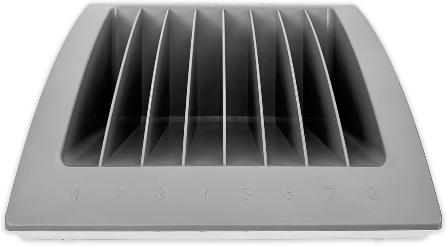 6-Pack | 8-Device Laptop & Tablet Charging Station for Multiple Laptops - Chromebook Organizer for Classroom & Office - Fits up to 15.6'' Screensize and 1.375'' Thick