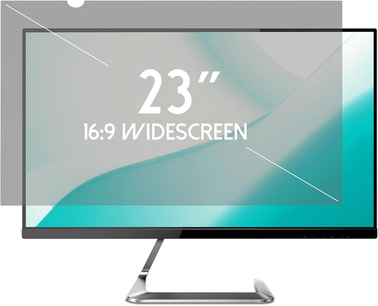 23 Inch Desktop Privacy Screen Shield for 16:9 Wide Monitor - Anti Glare Computer Privacy Screen Cover | Blue Light Blocking Screen Protector | Scratch Resistant UV Filter | Attachment Type