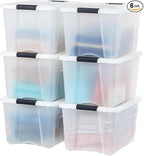 IRIS USA 40 Qt Stackable Plastic Storage Bins by IRISUSA