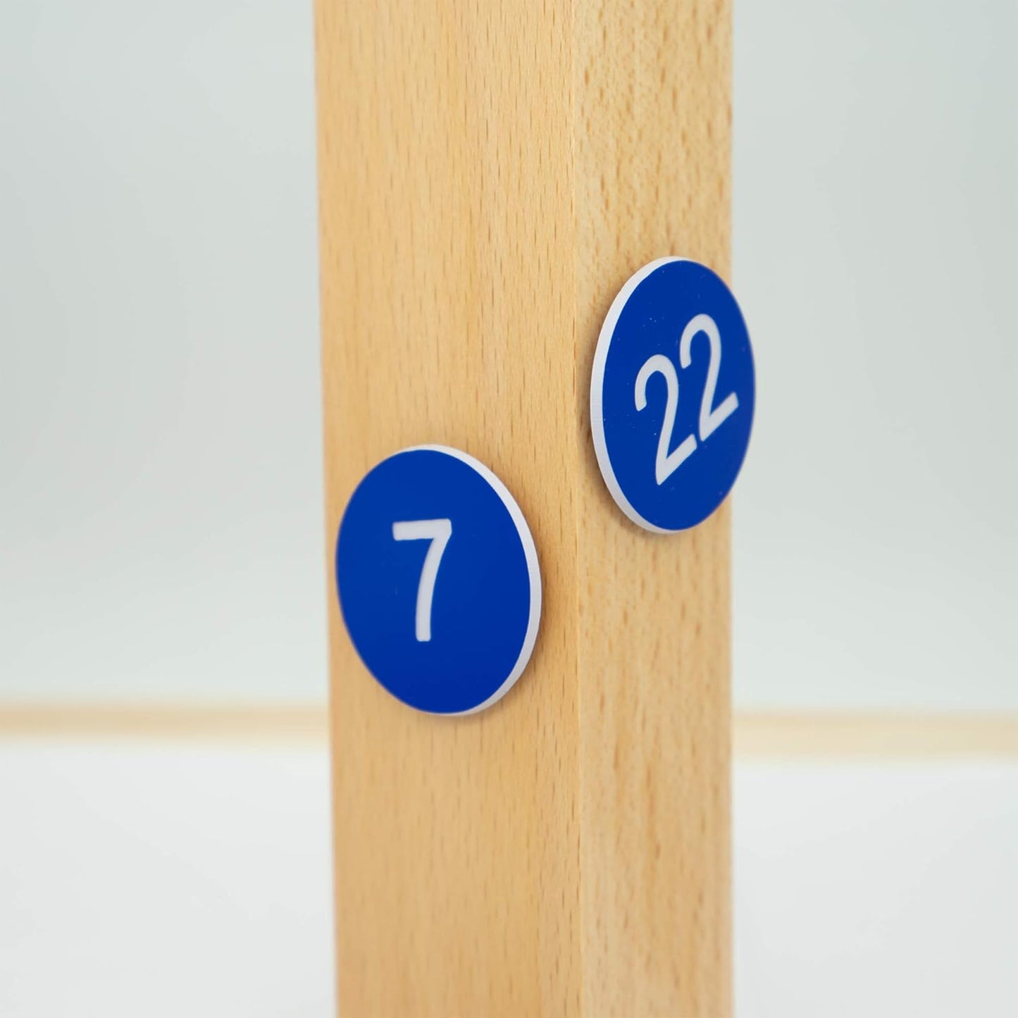 StayMax Plastic Number Tags Engraved Numbered Tags Without Hole (1-200, Blue)