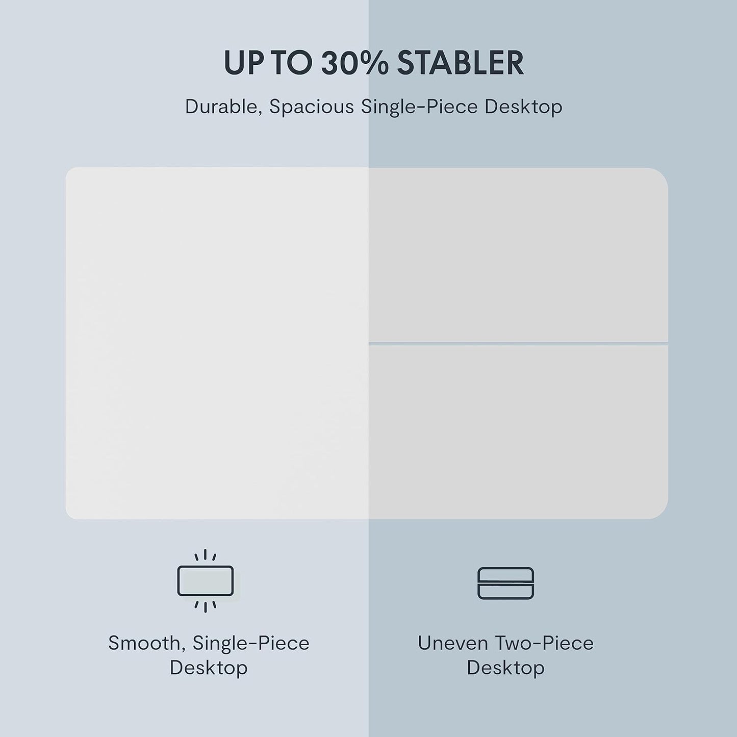 FLEXISPOT EN1 Whole-Piece Standing Desk - 48 x 30 Inches, Electric Height Adjustable, Heavy Duty Steel Frame with Automatic Smart Keypad (Black Frame + White Top, 2 Packages)