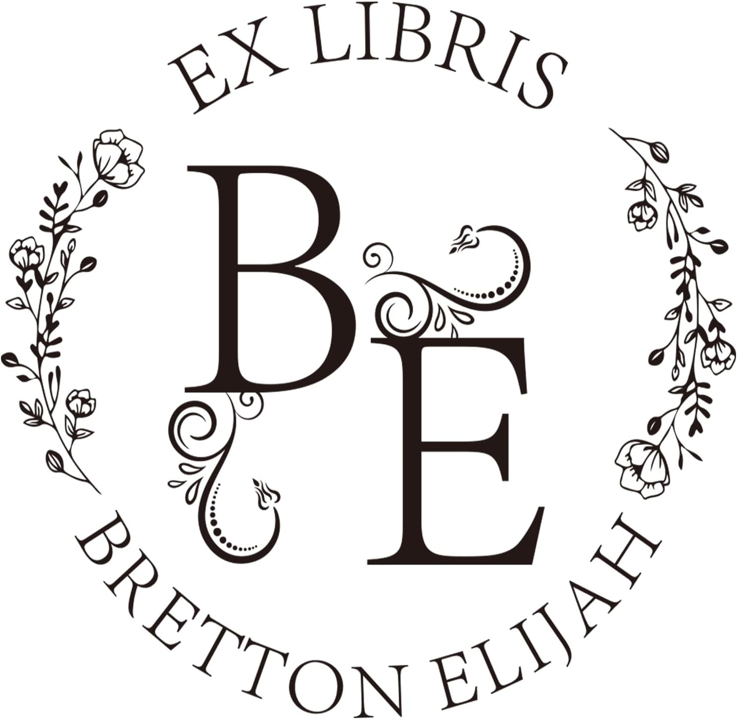 Personalized Book Embosser Stamp with Handle Set, Custom Self-Inking Library Stamp with Name & Design, Elegant Invitation Seal from Library Stamp Kit, Birthday, Book Lover Gifts （Name Sign）