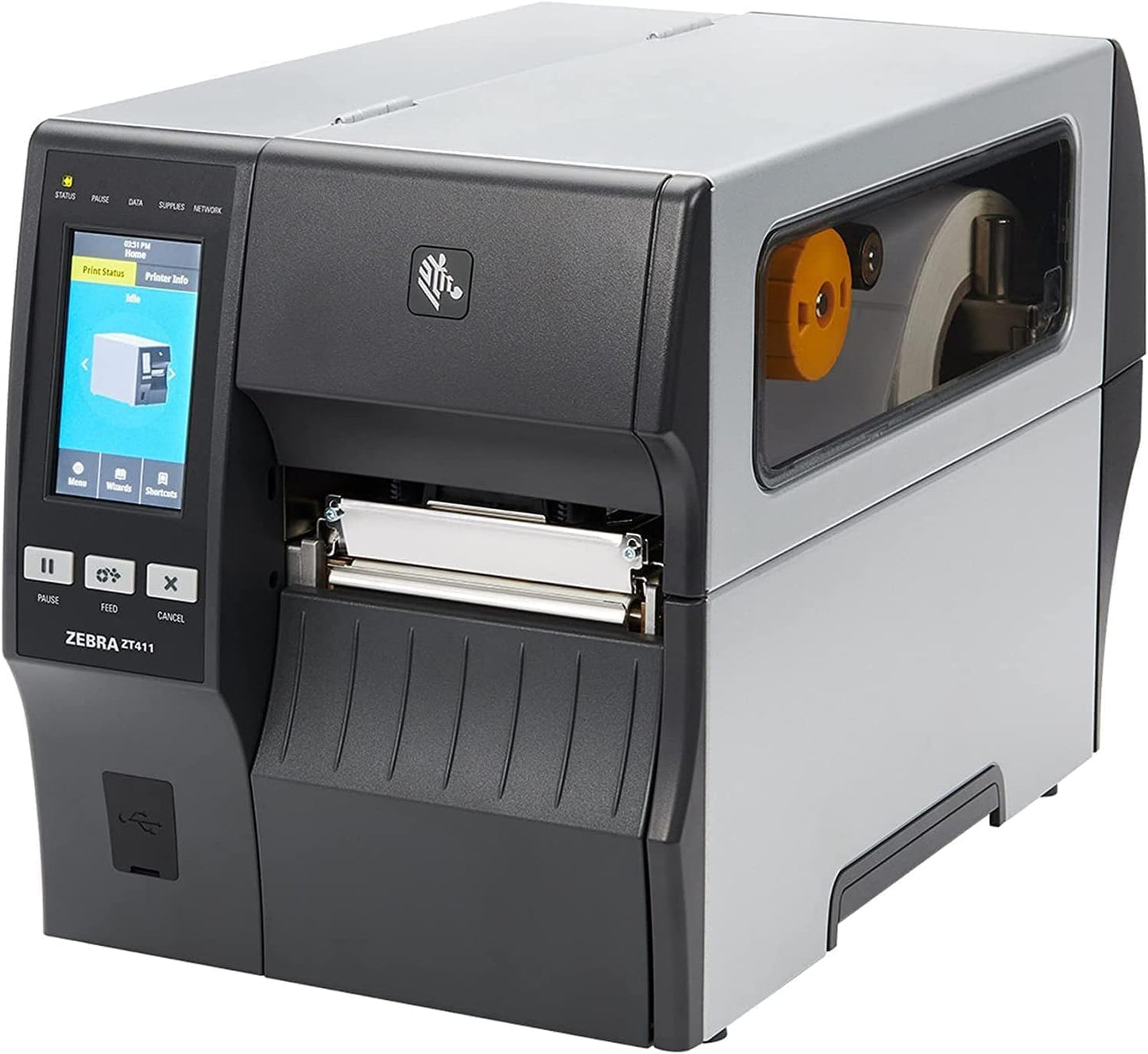 Zebra ZT411 203 DPI | Thermal Transfer & Direct Thermal | ZT41142-T010000Z Industrial Printer | Width 4 Inches Features Serial, USB, Ethernet & Bluetooth Connectivity