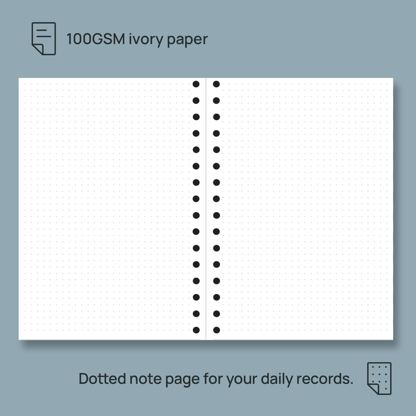 POPRUN Monthly Planner 2026-2027 Spiral Hardcover (6.25'' x 8.5''), 18 Months Calendar (Jan.2026-Jun.2027) - 2 Pages per Month with Dotted Note Pages, Sunday Start, Laminated Tab - Pacific Green