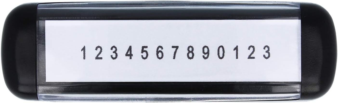 ExcelMark 13 Band Self-Inking Number Stamp - 2" x 1/4" Impression - Black Ink (7814)