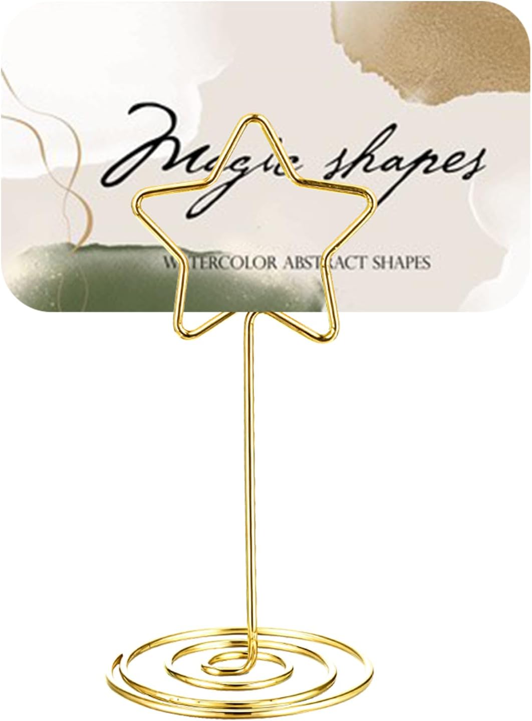 40 Pcs TTable Number Stands Gold, 3.35 inch Place Card Holders,Table Number Stands,Table Card Holder, Photo Picture Holders for Centerpieces, Wedding, Party, Birthday, Star Shape, Diamond Shape