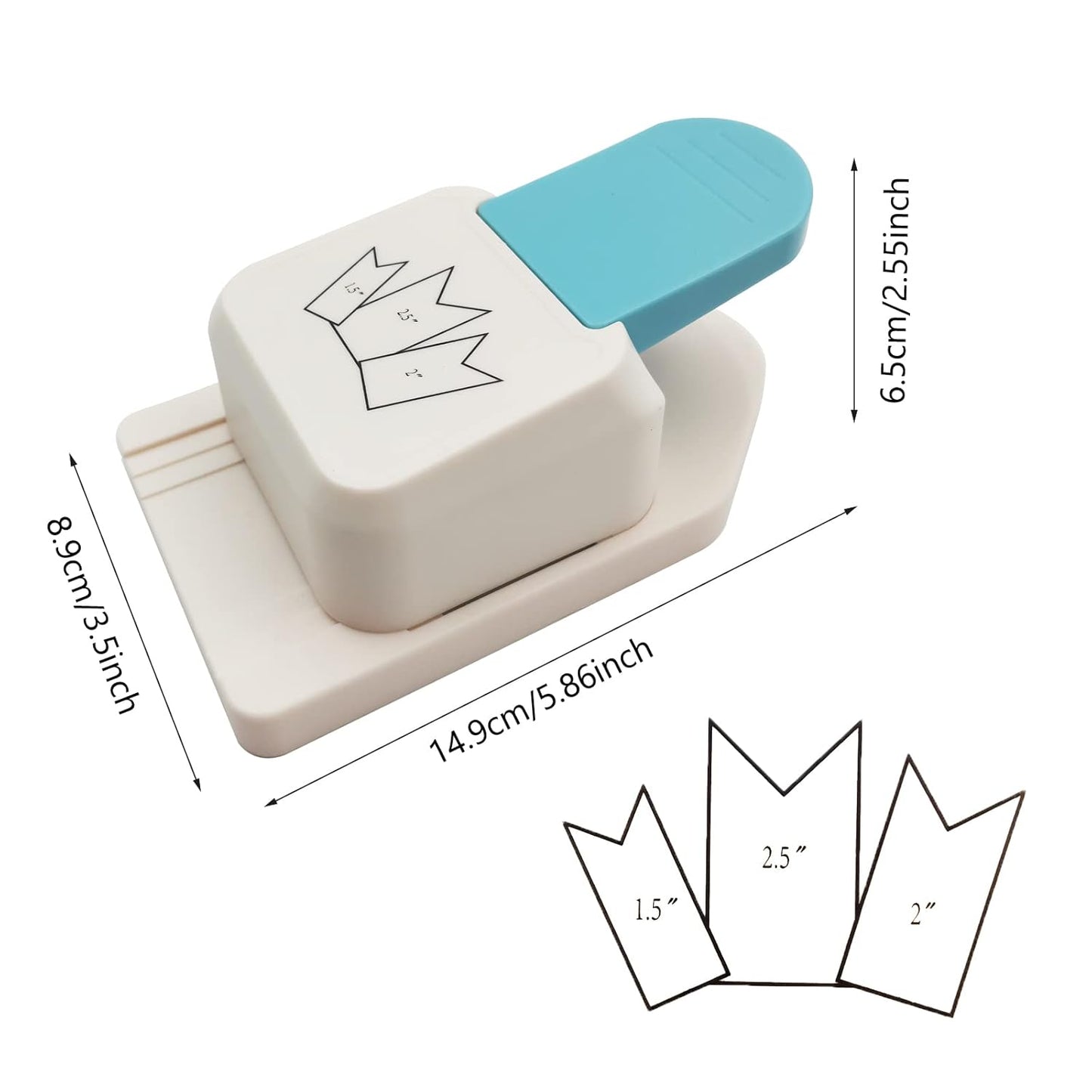 Punches for Paper Crafts 1.5, 2 or 2.5 Inch Gift Tag Paper Punches for Scrapbooking Craft Perfurador DIY Puncher (Style B)