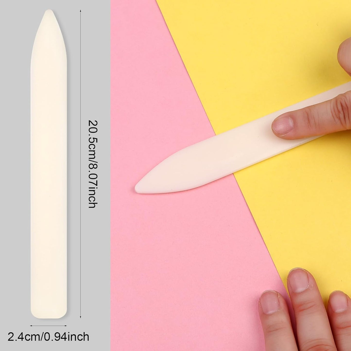 20 Pack Bone Folder Tool, Plastic Bone Folder Crafts Scoring Folding Creasing Paper Crafting Scrapbooking Tool for Paper Leathercrafts Bookbinding and DIY Card Making Handmade