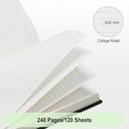 COMIX 6 Pack Lined Journals for Men Women, 240 Pages 5.6" x 8.3" Journaling - Image 5